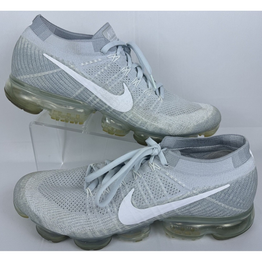 NIKE AIR VAPORMAX SHOES 849558-004 SIZE 13 MENS GREY PURE PLATINUM 2017 FLYKNIT